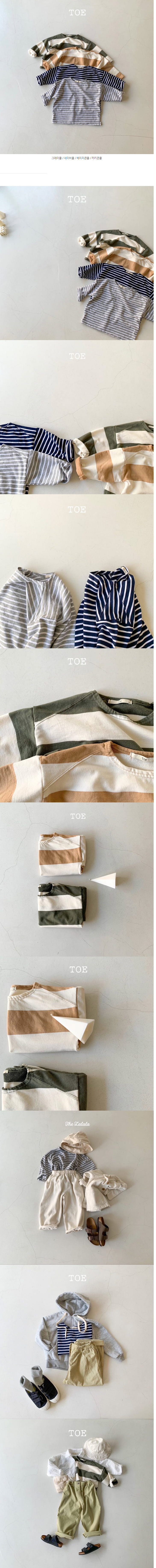 TOE - Korean Children Fashion - #Kfashion4kids - Big Stripe Tee - 2
