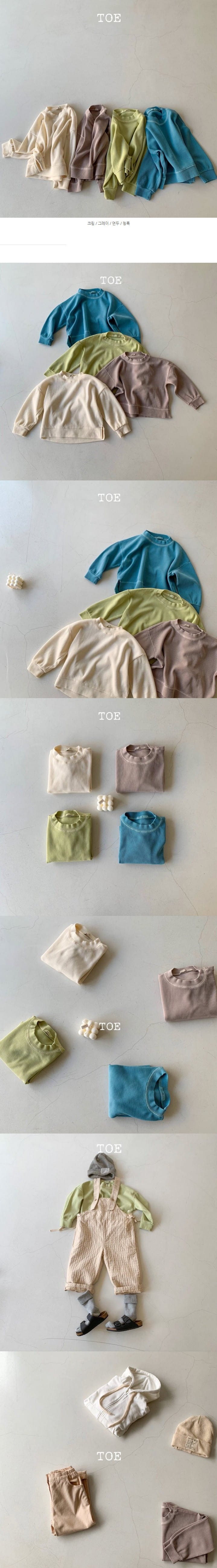 TOE - Korean Children Fashion - #Kfashion4kids - Waffle Sweatshirt - 2