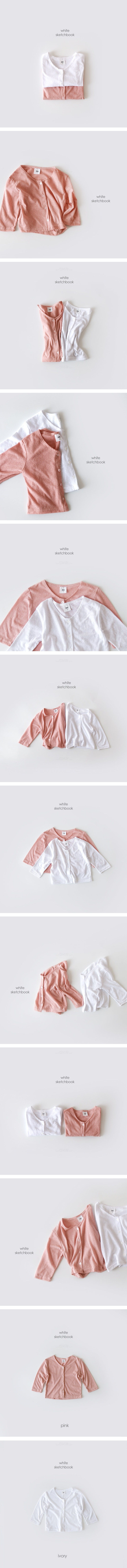WHITESKETCHBOOK - Korean Children Fashion - #Kfashion4kids - V Neck Cardigan
