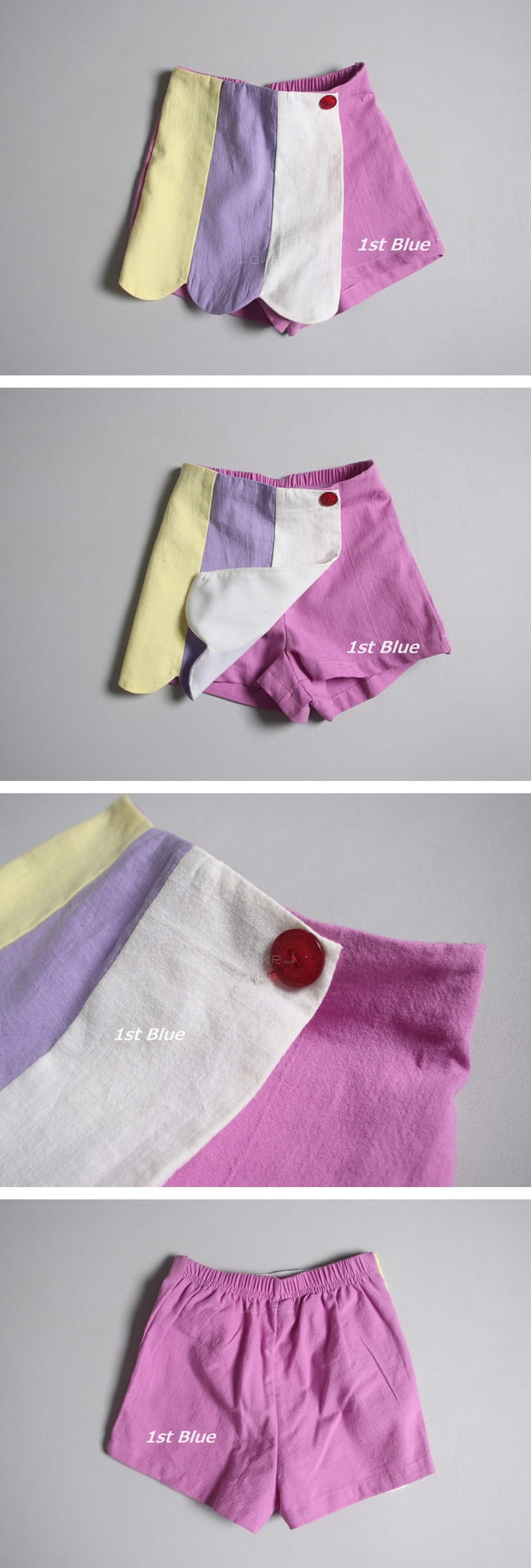 1ST BLUE - Korean Children Fashion - #Kfashion4kids - Multi Culotte