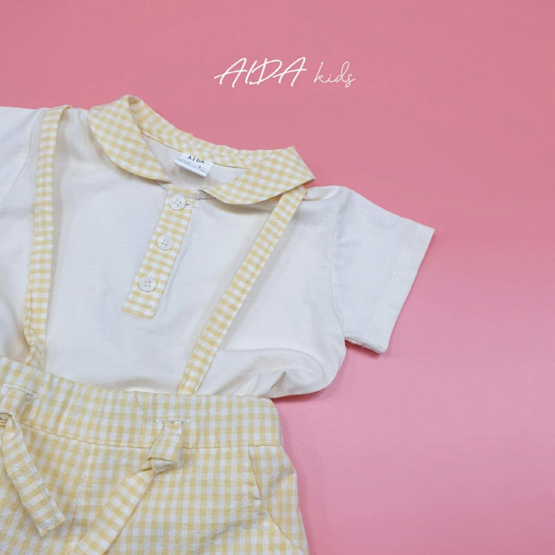 AIDA - Korean Children Fashion - #Kfashion4kids - Cube Dungarees Shorts - 2