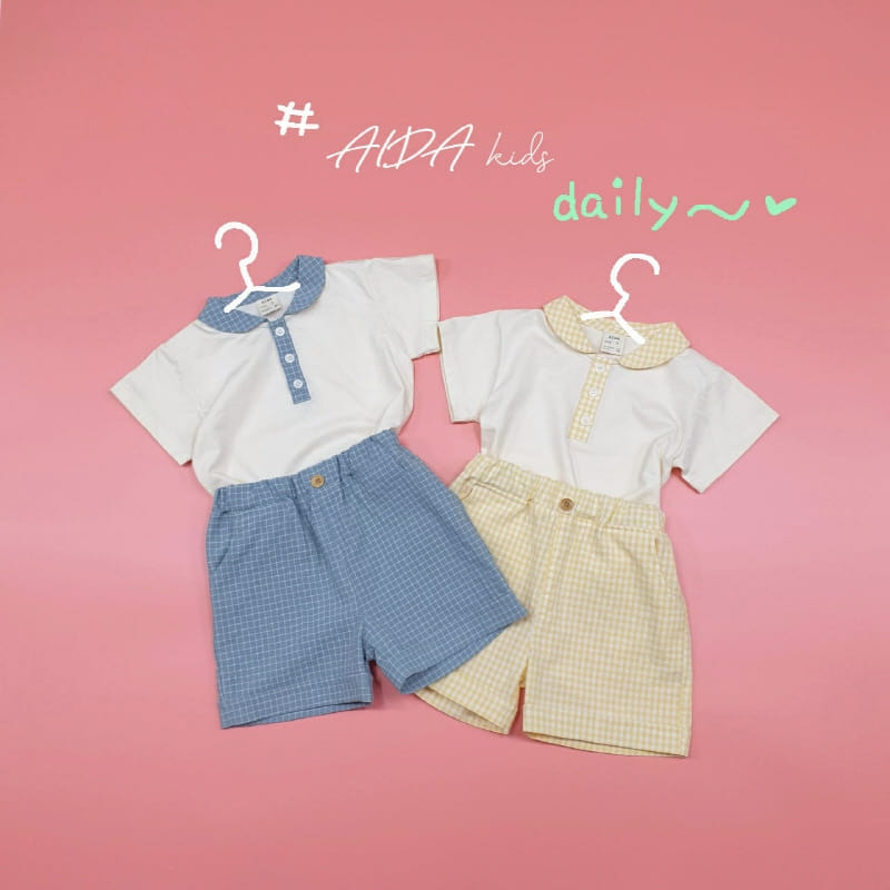 AIDA - Korean Children Fashion - #Kfashion4kids - Cube Dungarees Shorts - 7