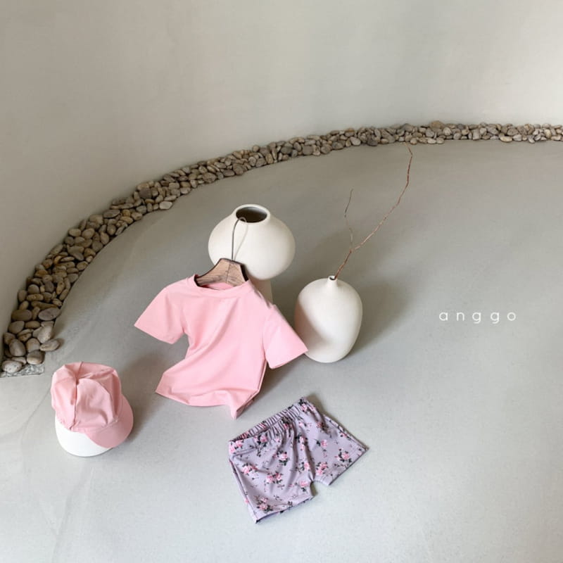 ANGGO - Korean Children Fashion - #Kfashion4kids - Aloha Top Bottom Set Swimwear with Hat - 6