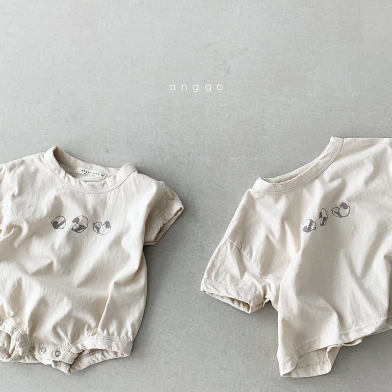 ANGGO - Korean Children Fashion - #Kfashion4kids - Baby Panda Bodysuit