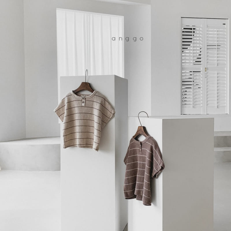 ANGGO - Korean Children Fashion - #Kfashion4kids - Cappuccino Top Bottom Set - 3