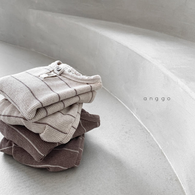 ANGGO - Korean Children Fashion - #Kfashion4kids - Cappuccino Top Bottom Set - 7