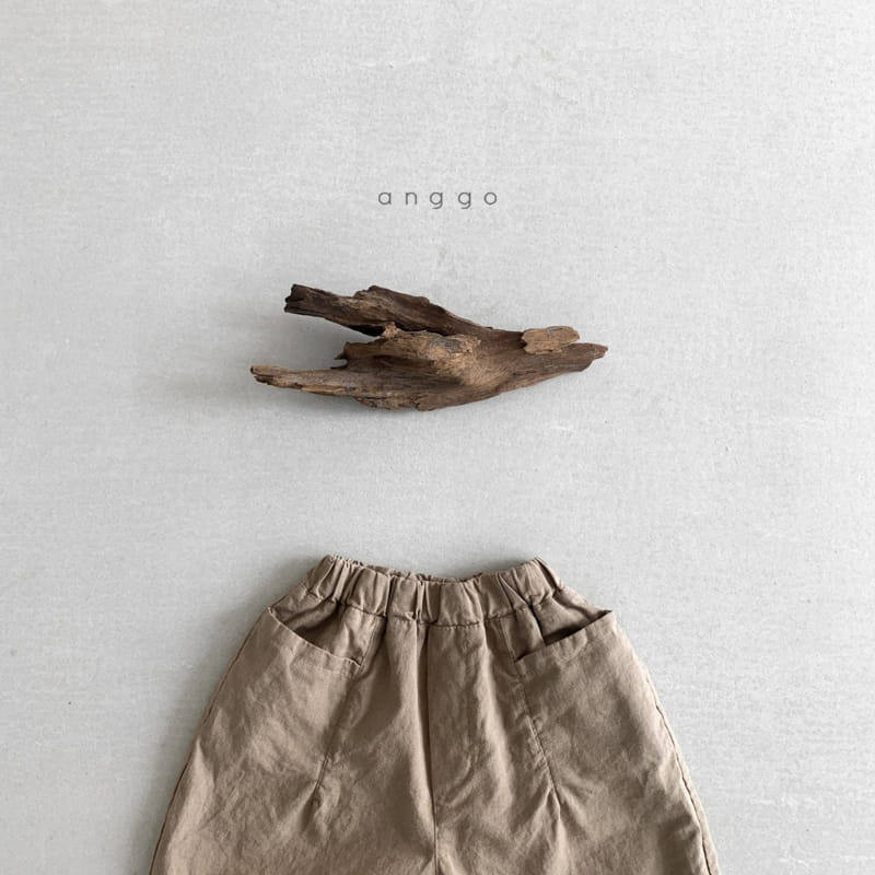 ANGGO - Korean Children Fashion - #Kfashion4kids - Almond Linen Shorts - 3