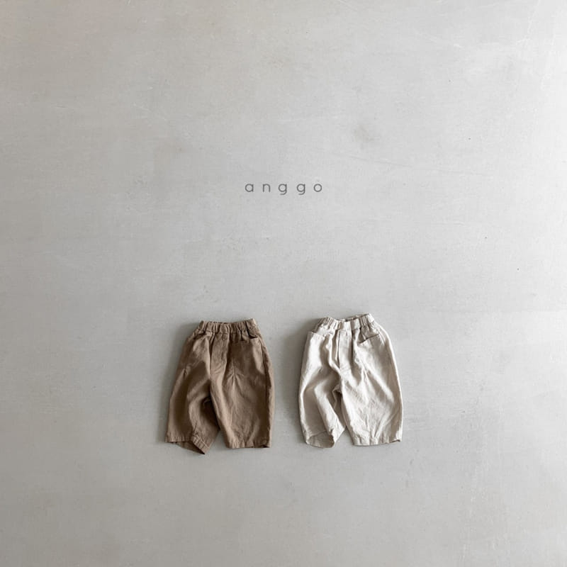 ANGGO - Korean Children Fashion - #Kfashion4kids - Almond Linen Shorts - 4