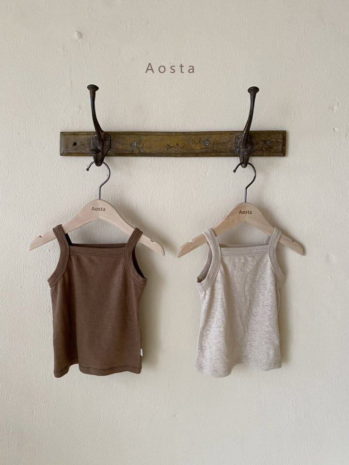 AOSTA - Korean Children Fashion - #Kfashion4kids - Linen Sleeveless Tee