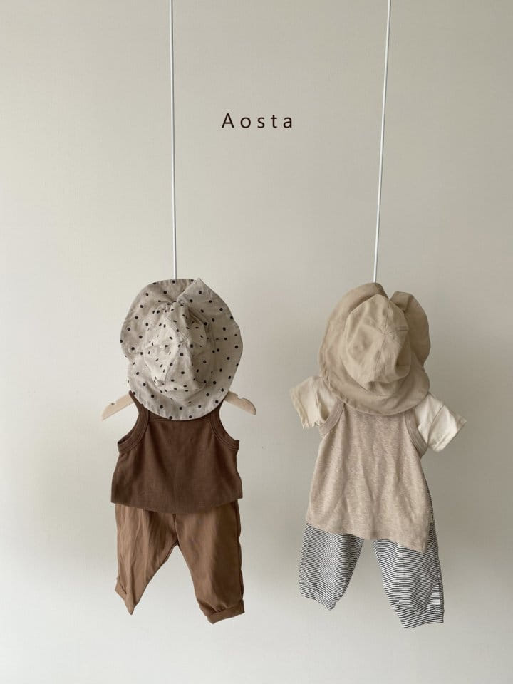 AOSTA - Korean Children Fashion - #Kfashion4kids - Linen Sleeveless Tee - 2