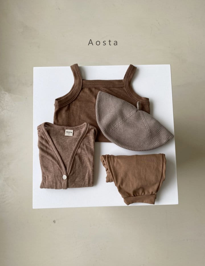 AOSTA - Korean Children Fashion - #Kfashion4kids - Linen Sleeveless Tee - 6