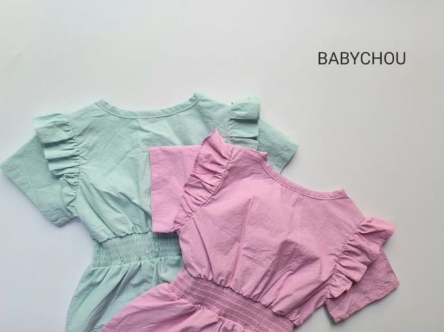 BABYCHOU - Korean Children Fashion - #Kfashion4kids - Smocking Jumpsuit