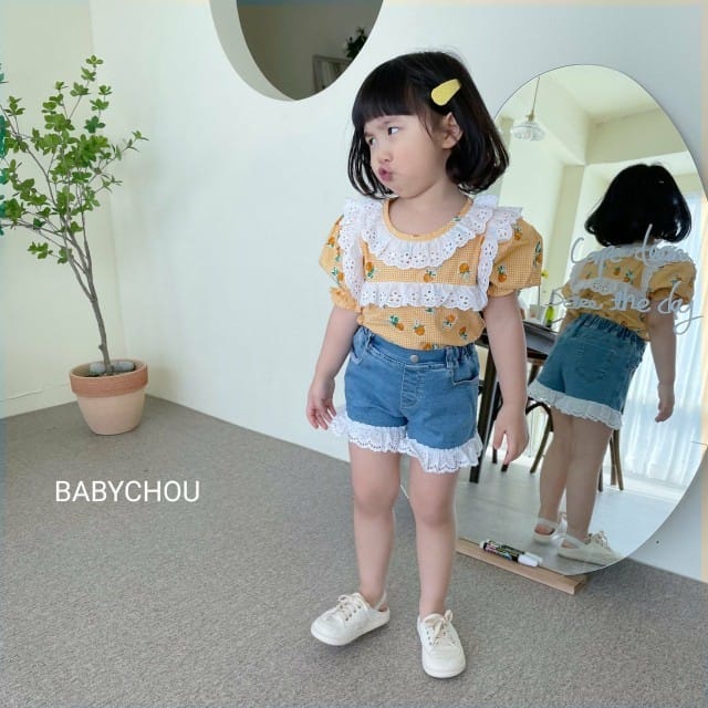 BABYCHOU - Korean Children Fashion - #Kfashion4kids - Lace Denim Shorts - 10