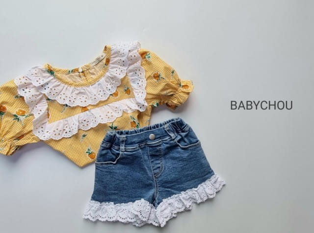 BABYCHOU - Korean Children Fashion - #Kfashion4kids - Lace Denim Shorts - 9