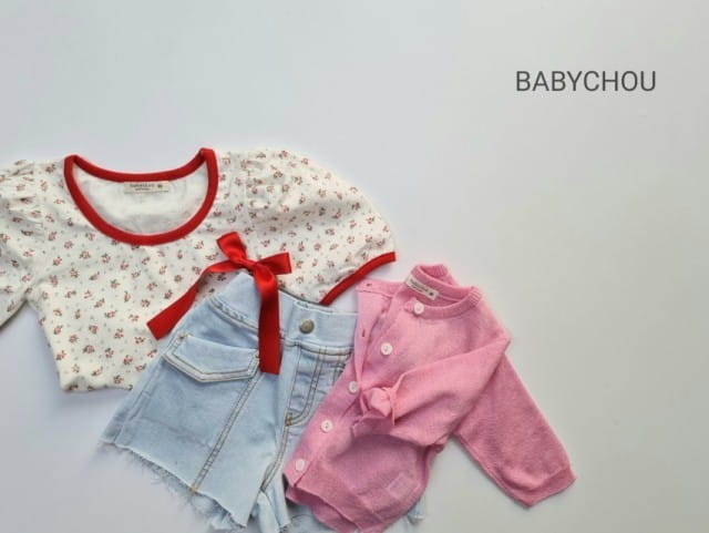 BABYCHOU - Korean Children Fashion - #Kfashion4kids - Ribbon Tee