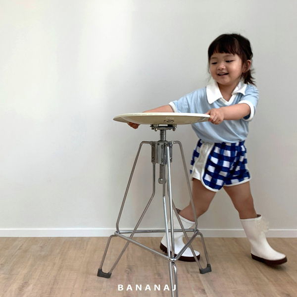 BANANA J - Korean Children Fashion - #Kfashion4kids - Peach Collar Tee - 10