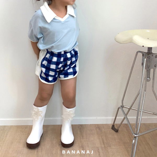 BANANA J - Korean Children Fashion - #Kfashion4kids - Peach Collar Tee - 11