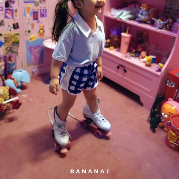 BANANA J - Korean Children Fashion - #Kfashion4kids - Peach Collar Tee - 6
