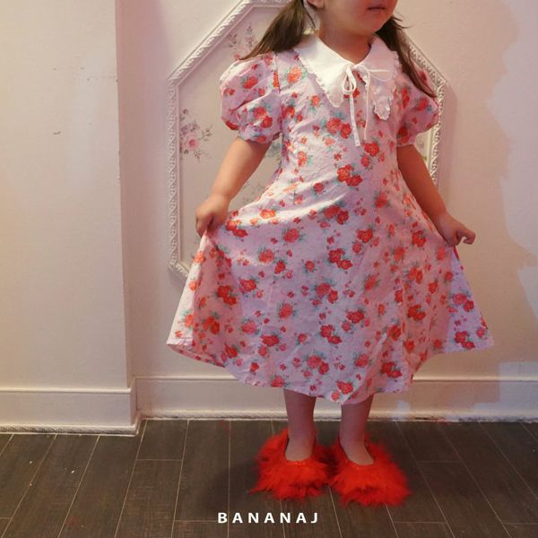 BANANA J - Korean Children Fashion - #Kfashion4kids - Red Citron One-piece - 6