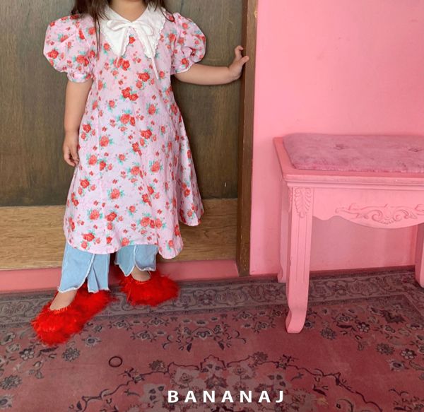 BANANA J - Korean Children Fashion - #Kfashion4kids - Red Citron One-piece - 8