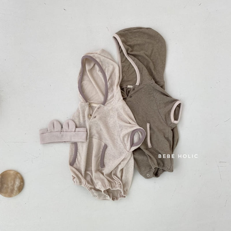 BEBE HOLIC - Korean Children Fashion - #Kfashion4kids - Linen Hoody Bodysuit