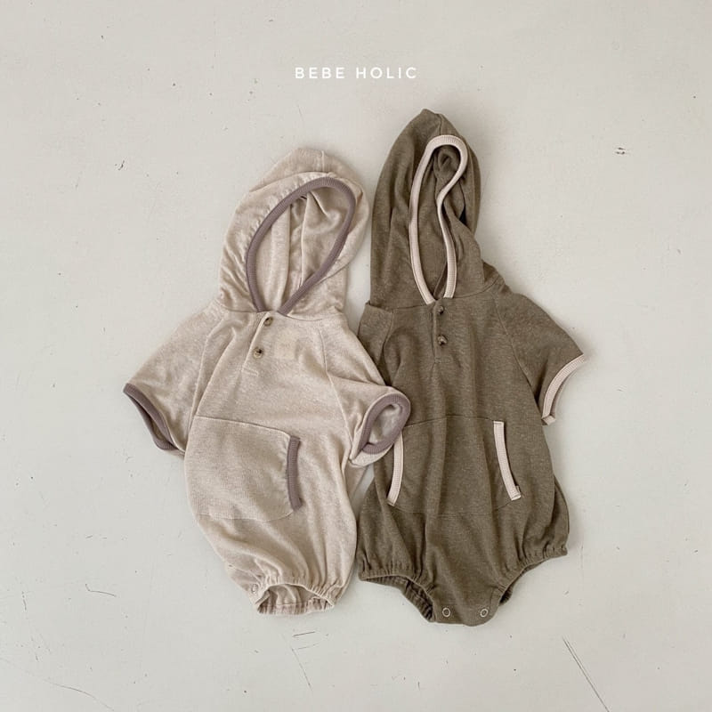 BEBE HOLIC - Korean Children Fashion - #Kfashion4kids - Linen Hoody Bodysuit - 5