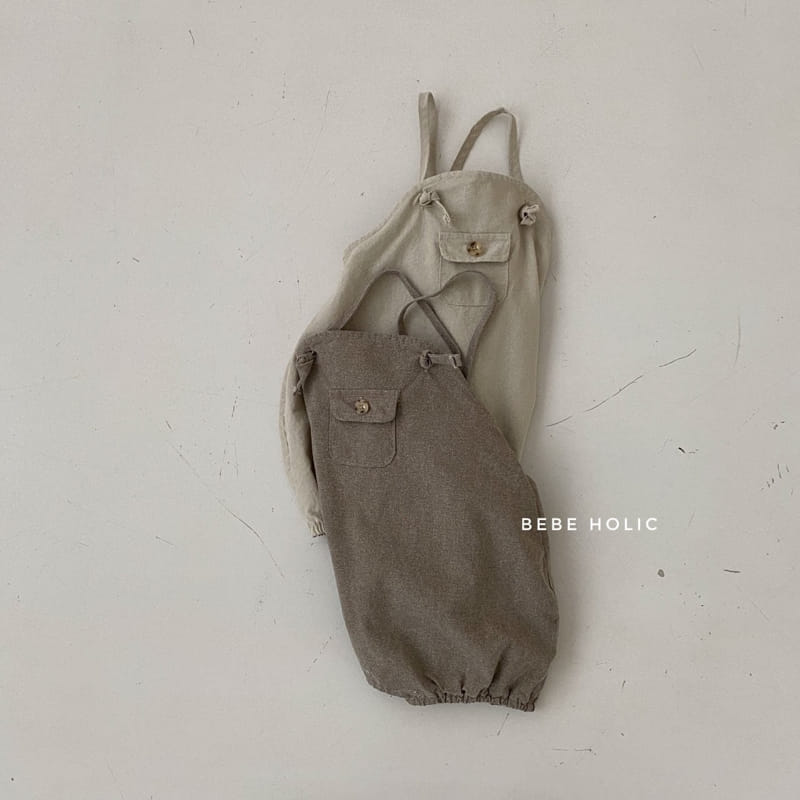 BEBE HOLIC - Korean Children Fashion - #Kfashion4kids - Pigment Dungarees Bodysuit