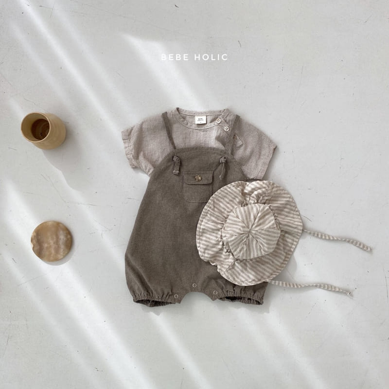 BEBE HOLIC - Korean Children Fashion - #Kfashion4kids - Pigment Dungarees Bodysuit - 10