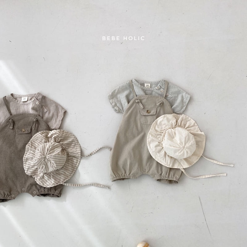BEBE HOLIC - Korean Children Fashion - #Kfashion4kids - Pigment Dungarees Bodysuit - 7