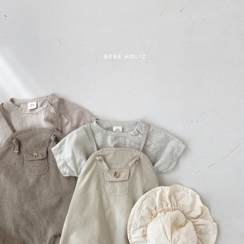 BEBE HOLIC - Korean Children Fashion - #Kfashion4kids - Pigment Dungarees Bodysuit - 9