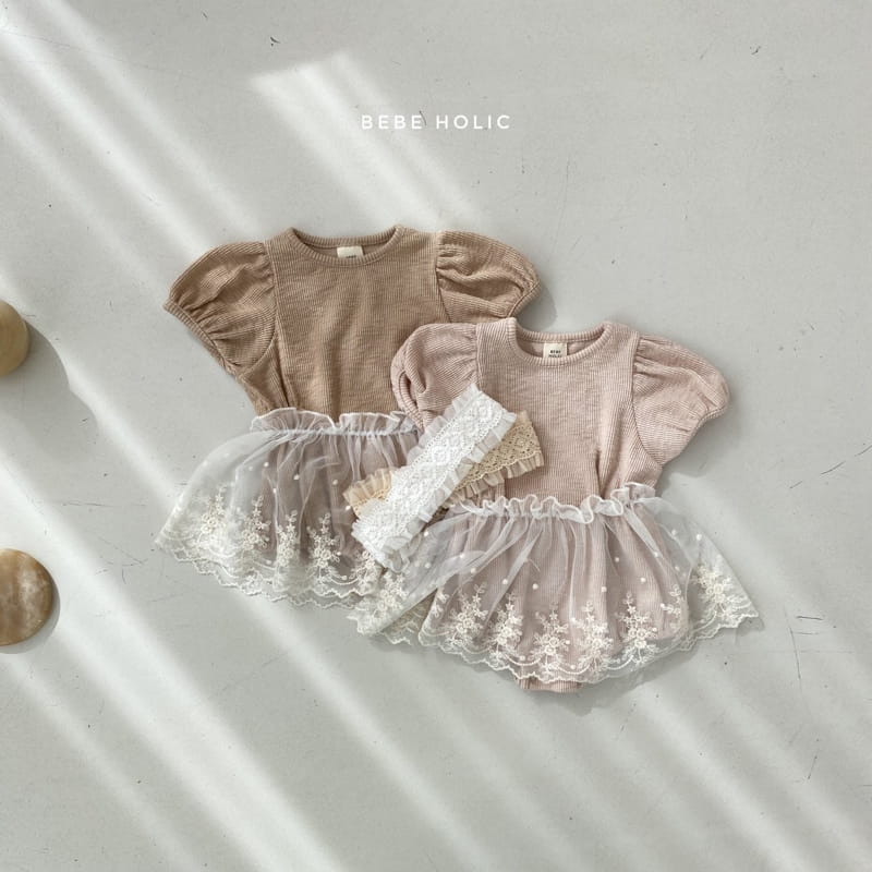 BEBE HOLIC - Korean Children Fashion - #Kfashion4kids - Cap Sleeve Bodysuit with Skirt - 4