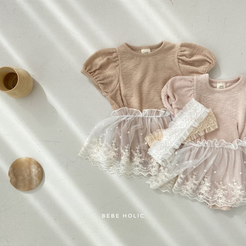 BEBE HOLIC - Korean Children Fashion - #Kfashion4kids - Cap Sleeve Bodysuit with Skirt - 5