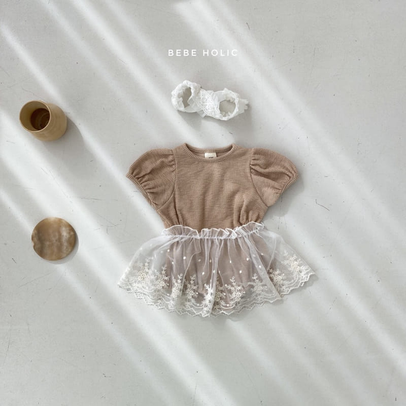 BEBE HOLIC - Korean Children Fashion - #Kfashion4kids - Cap Sleeve Bodysuit with Skirt - 6