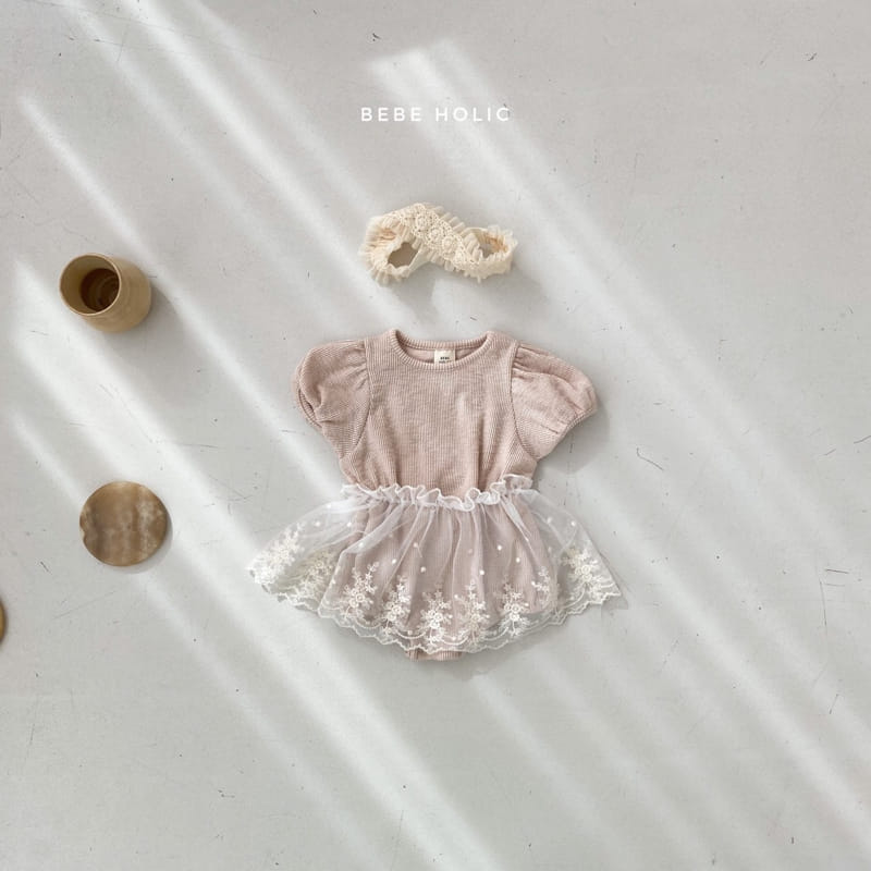 BEBE HOLIC - Korean Children Fashion - #Kfashion4kids - Cap Sleeve Bodysuit with Skirt - 7