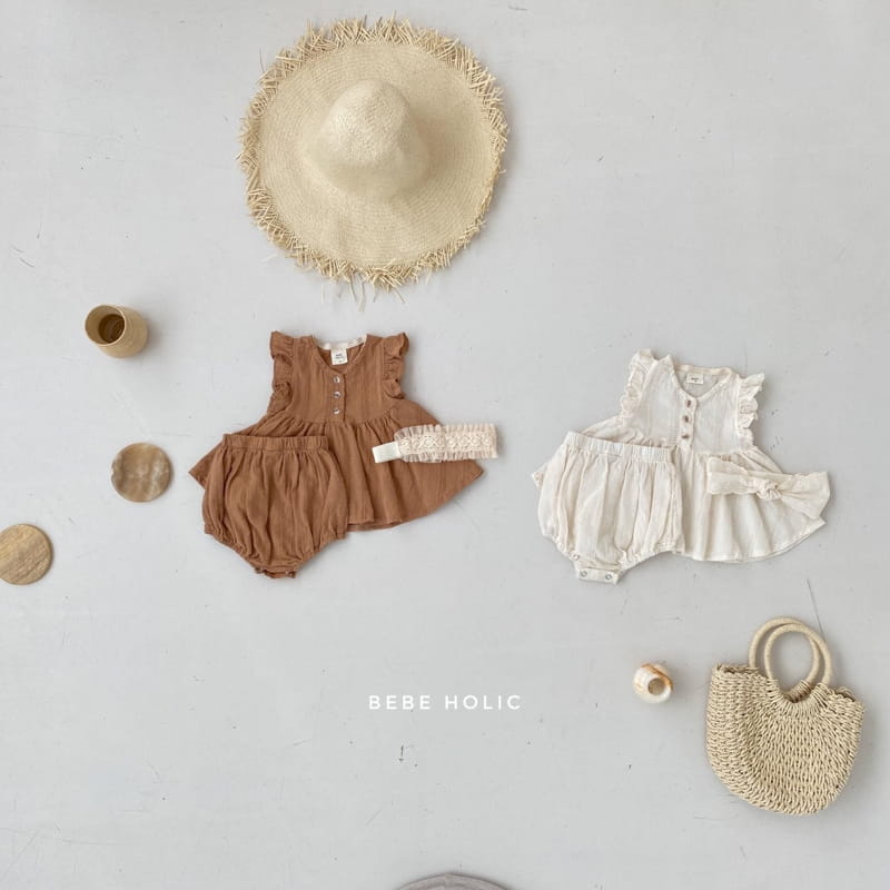 BEBE HOLIC - Korean Children Fashion - #Kfashion4kids - Petti Frill Blouse Bloomer Set - 7