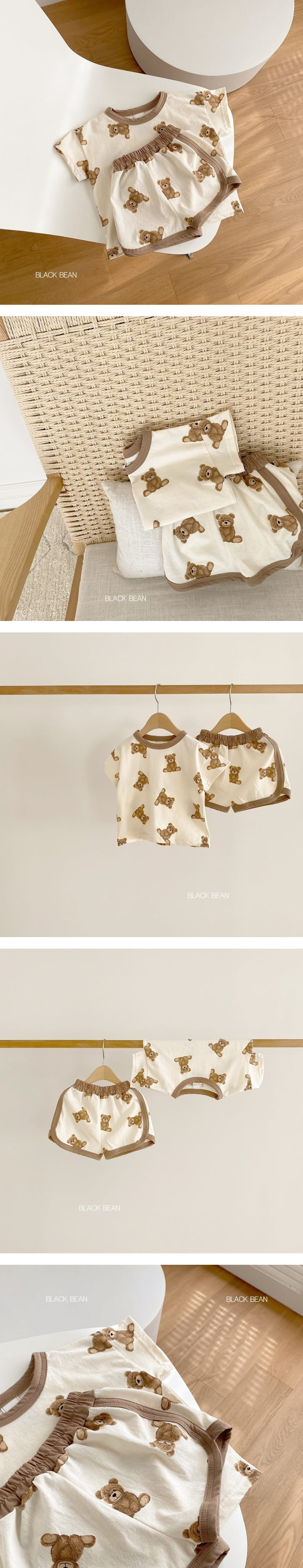 BLACK BEAN - Korean Children Fashion - #Kfashion4kids - Hush Bebe Top Bottom Set