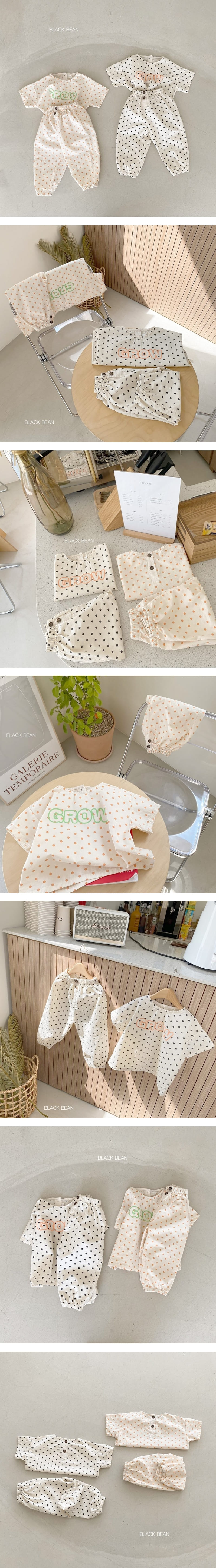 BLACK BEAN - Korean Children Fashion - #Kfashion4kids - Grow Bebe Top Bottom Set - 2