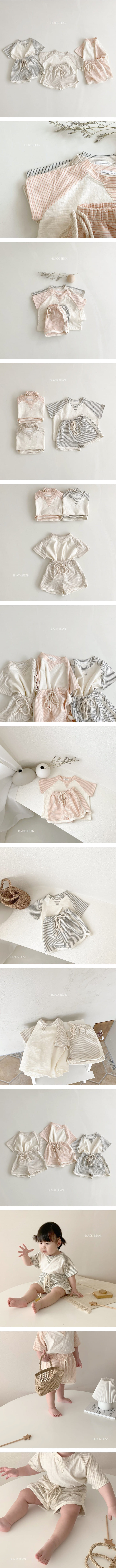 BLACK BEAN - Korean Children Fashion - #Kfashion4kids - Time Top Bottom Set