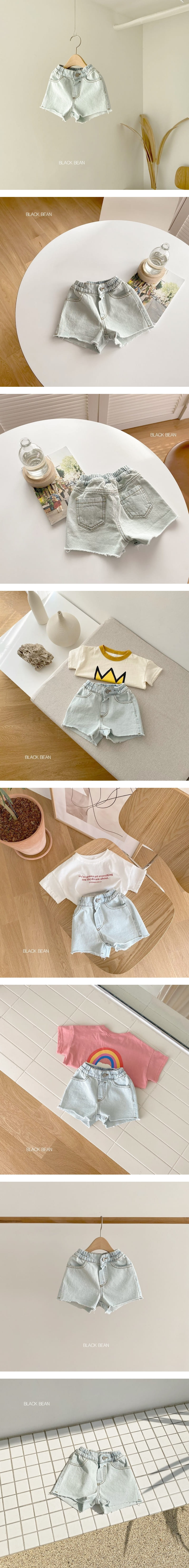 BLACK BEAN - Korean Children Fashion - #Kfashion4kids - 196 Denim Shorts