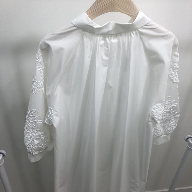 BLOOM - Korean Children Fashion - #Kfashion4kids - Embroidery Sleeve One-piece - 4