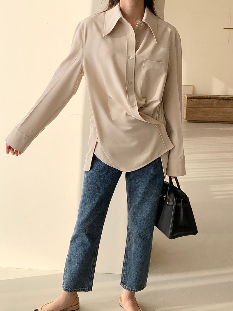 BOWEN - Korean Children Fashion - #Kfashion4kids - Drape Blouse - 4