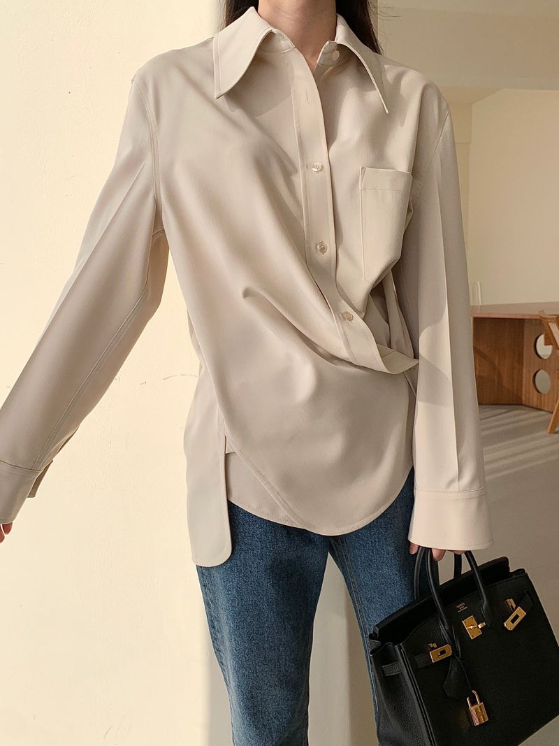 BOWEN - Korean Children Fashion - #Kfashion4kids - Drape Blouse - 7