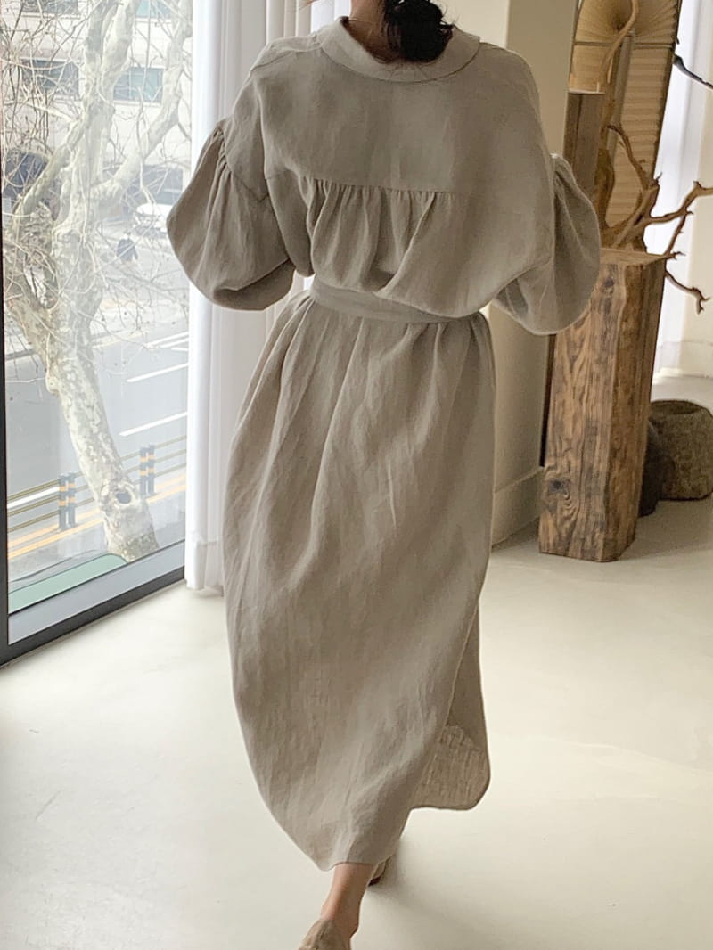 BOWEN - Korean Children Fashion - #Kfashion4kids - Linen Balloon One-piece - 8