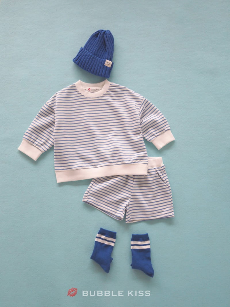 BUBBLE KISS - Korean Children Fashion - #Kfashion4kids - Spring Spring Stripes Top Bottom Set