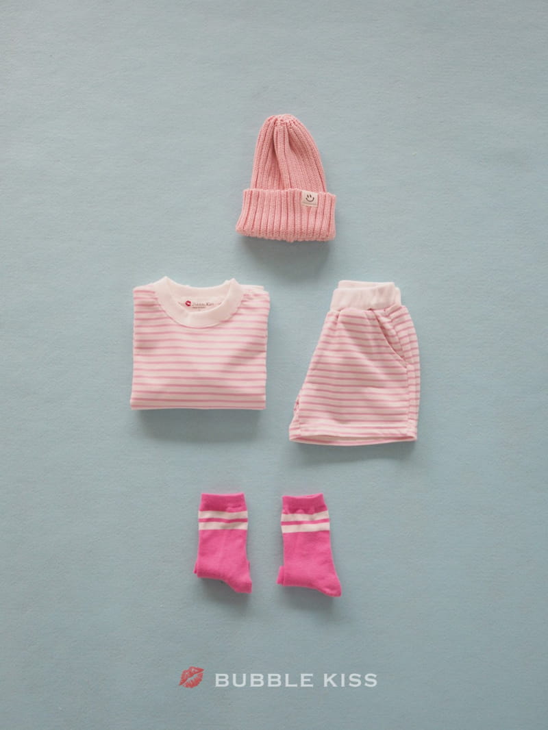 BUBBLE KISS - Korean Children Fashion - #Kfashion4kids - Spring Spring Stripes Top Bottom Set - 4