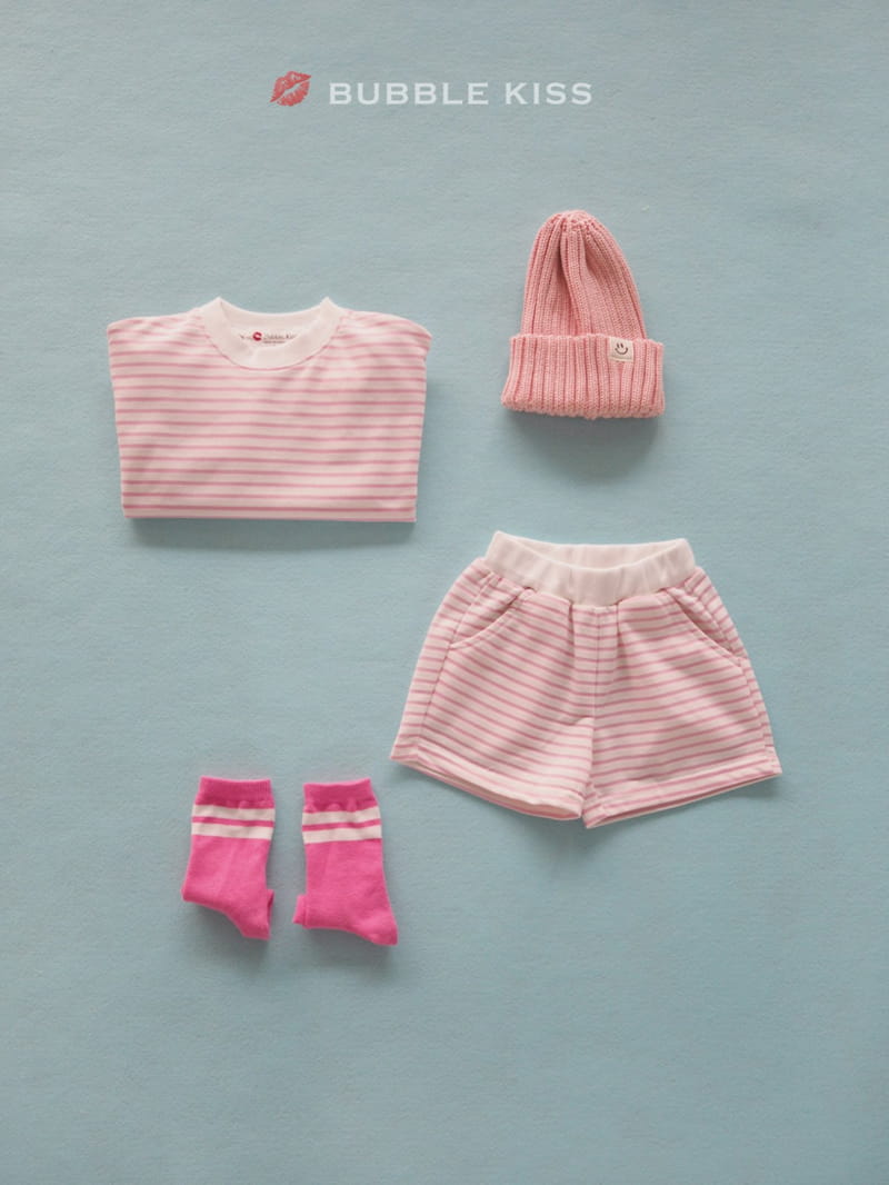 BUBBLE KISS - Korean Children Fashion - #Kfashion4kids - Spring Spring Stripes Top Bottom Set - 6