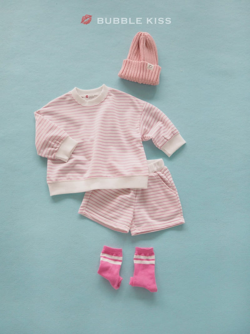 BUBBLE KISS - Korean Children Fashion - #Kfashion4kids - Spring Spring Stripes Top Bottom Set - 7