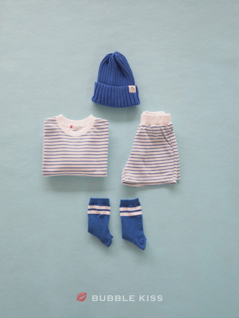 BUBBLE KISS - Korean Children Fashion - #Kfashion4kids - Spring Spring Stripes Top Bottom Set - 8