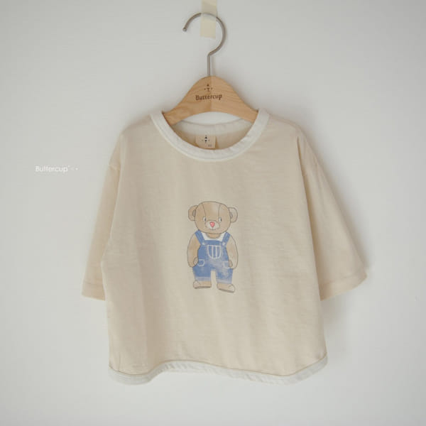 BUTTERCUP - Korean Children Fashion - #Kfashion4kids - Bear Tone Tone Binding Tee - 3