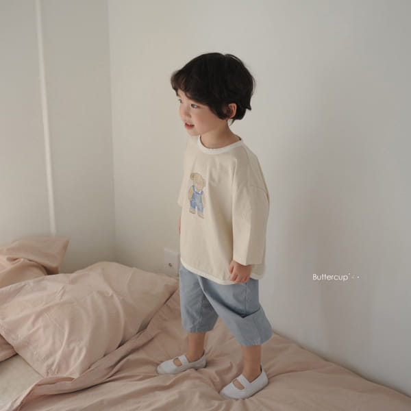 BUTTERCUP - Korean Children Fashion - #Kfashion4kids - Bear Tone Tone Binding Tee - 6